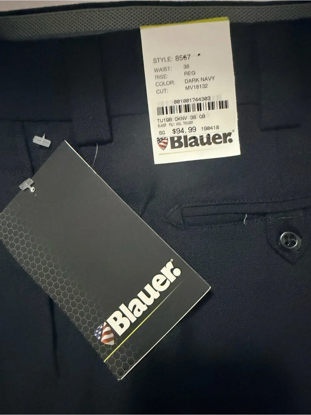 Blauer Men's Navy Performance Pants/Size38x36